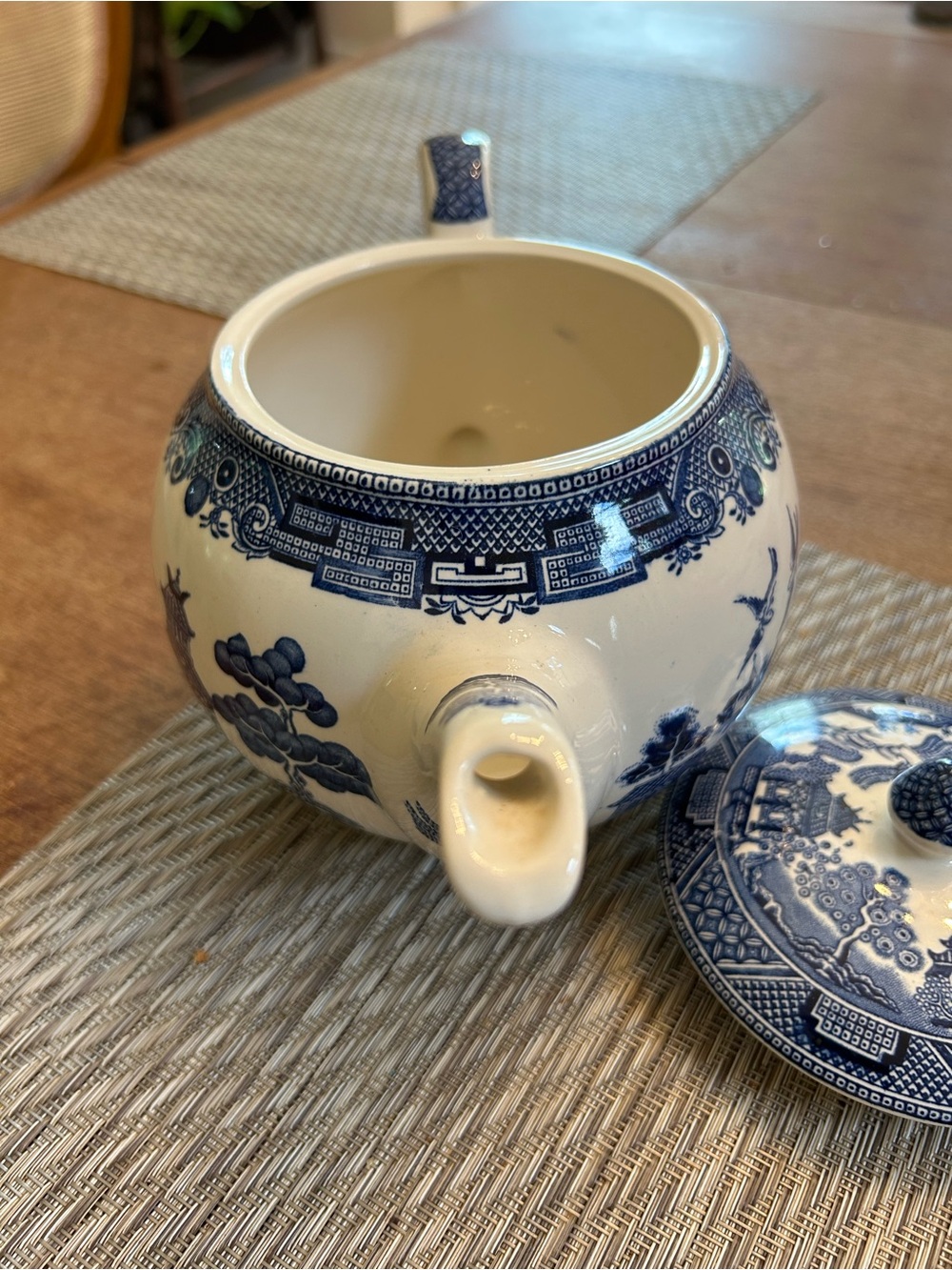 Vintage willow tea pot made in Japan